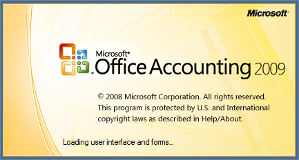 Microsoft Office Accounting Splash Page (2009)